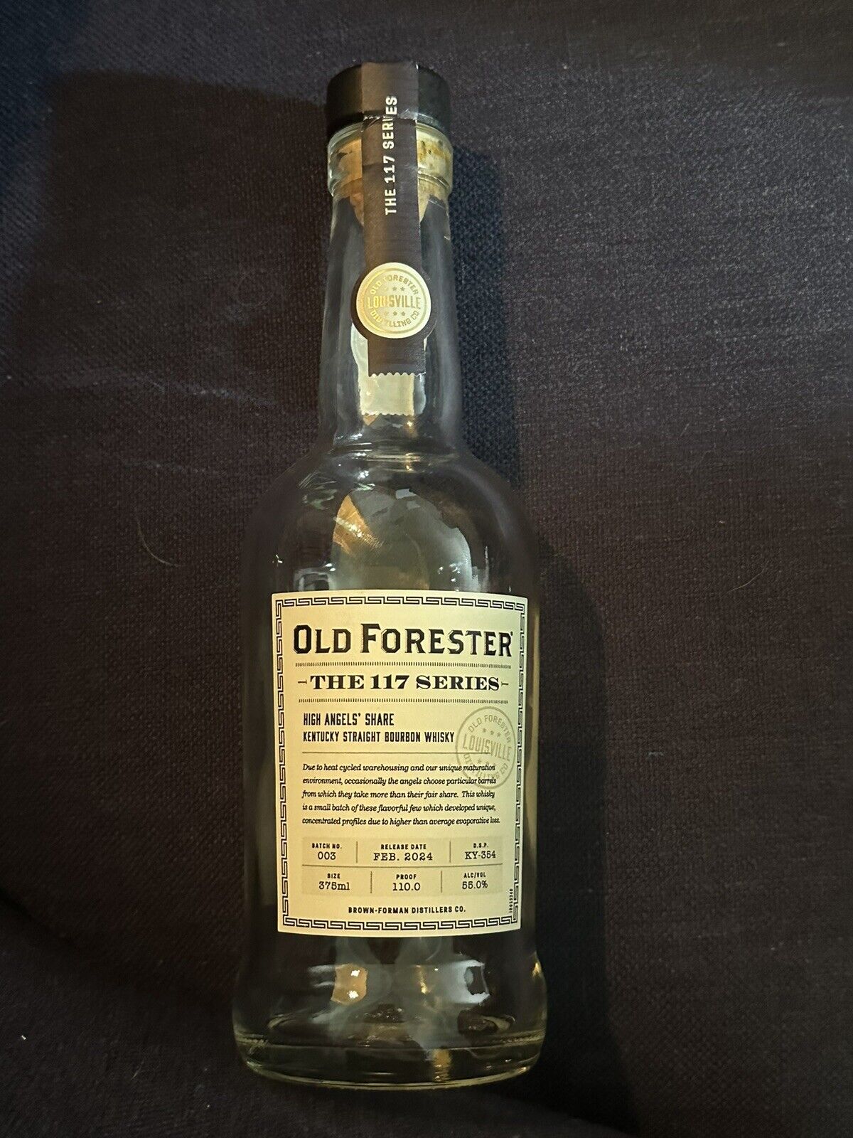 Old Forester - The 117 series - Angel’s Envy - Empty Bottle 