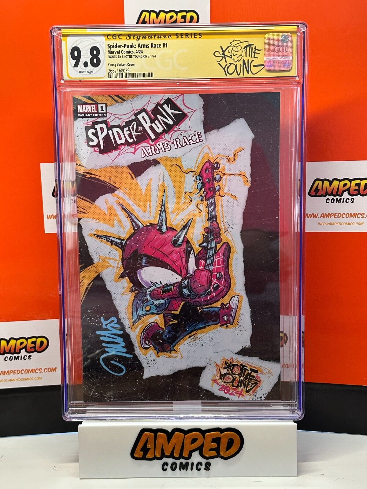 Spider-Punk Arms Race #1 CGC 9.8 SIGNED with Skottie Young label