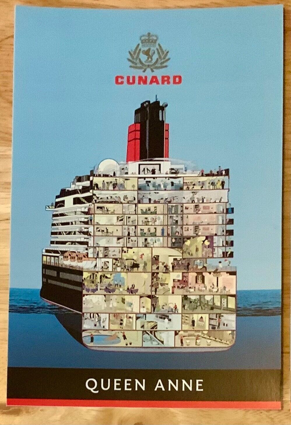 1 new Cunard Cruise line Queen Anne Postcard available Only On The Ship