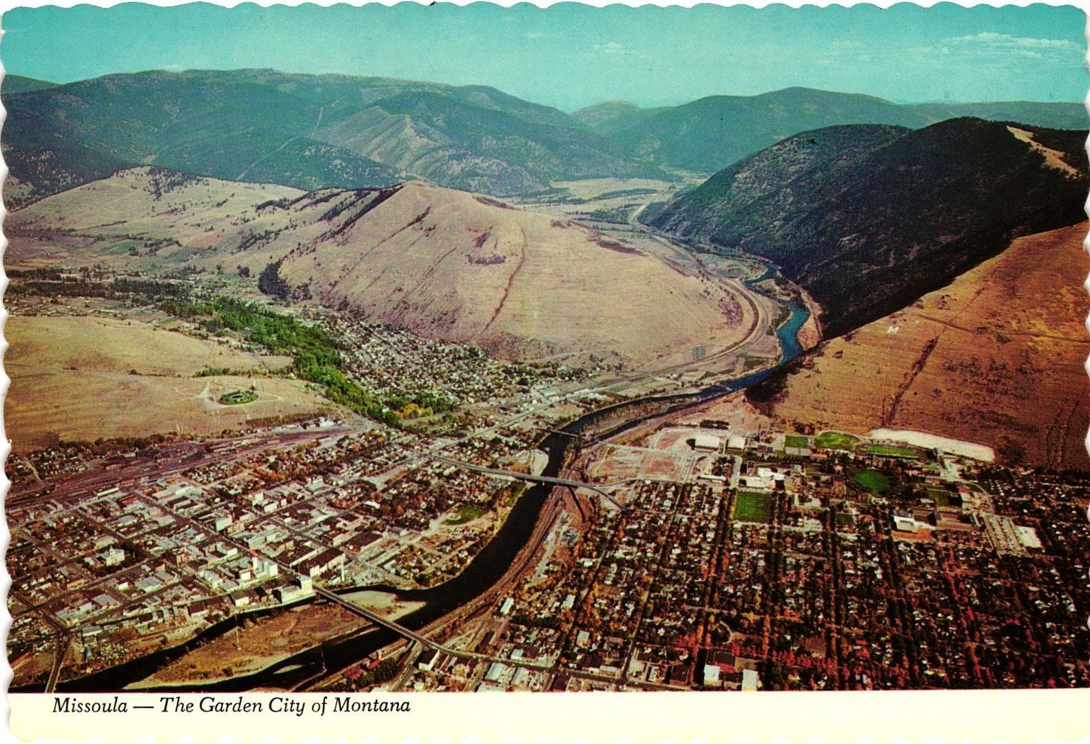 Vintage Postcard 4x6- City of Missoula, Missoula MT UnPost 1960-80s
