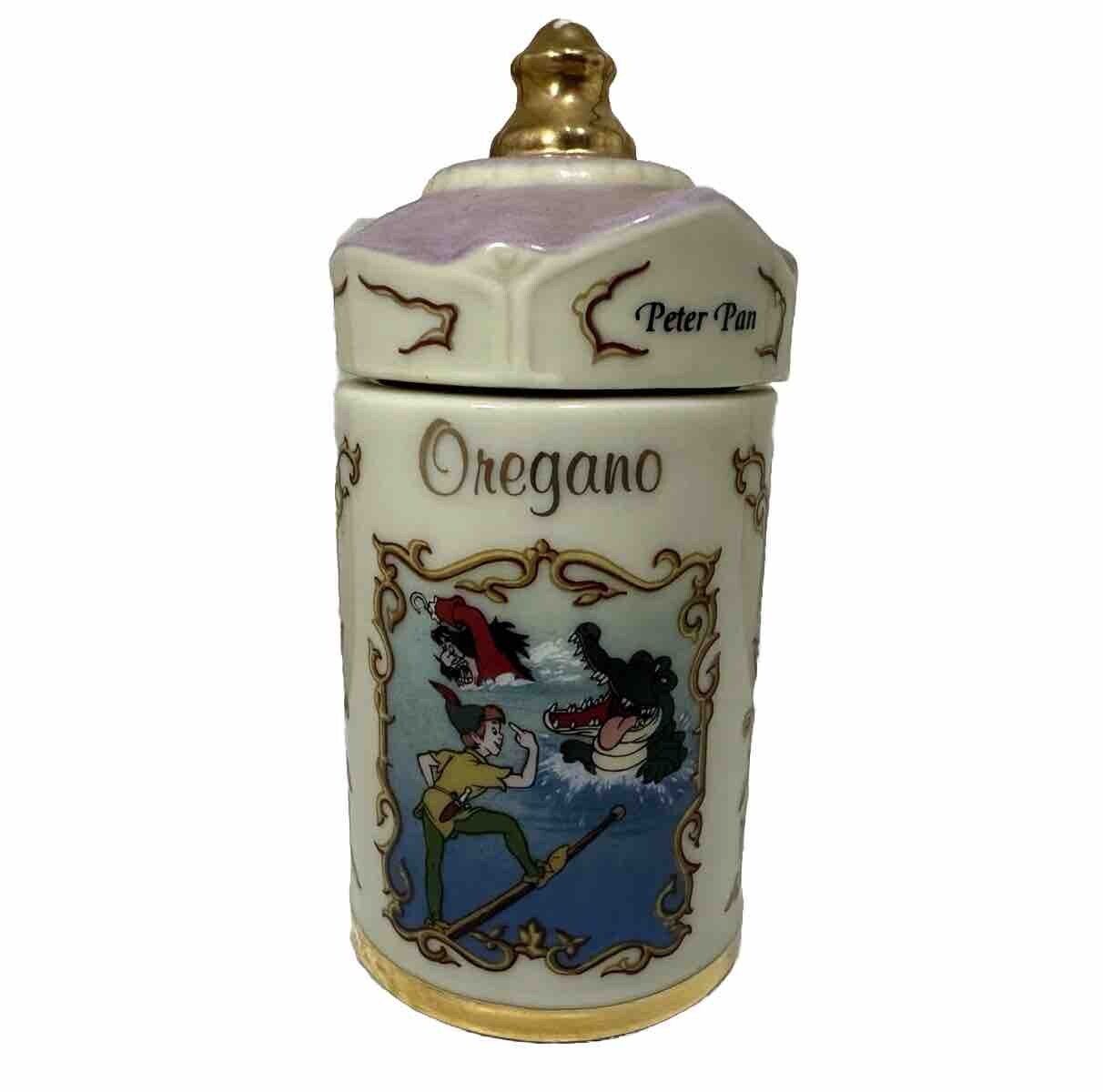 Vintage Walt Disney Lenox Spice Jar Collection - Oregano-Peter Pan - 1995