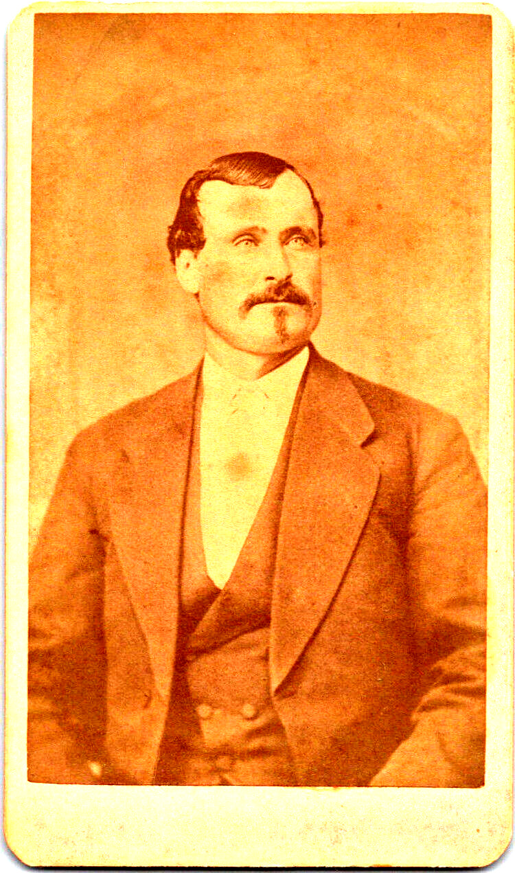 Antique 1860s CDV Photograph Handsome Man Minneapolis, Minn. by Beal