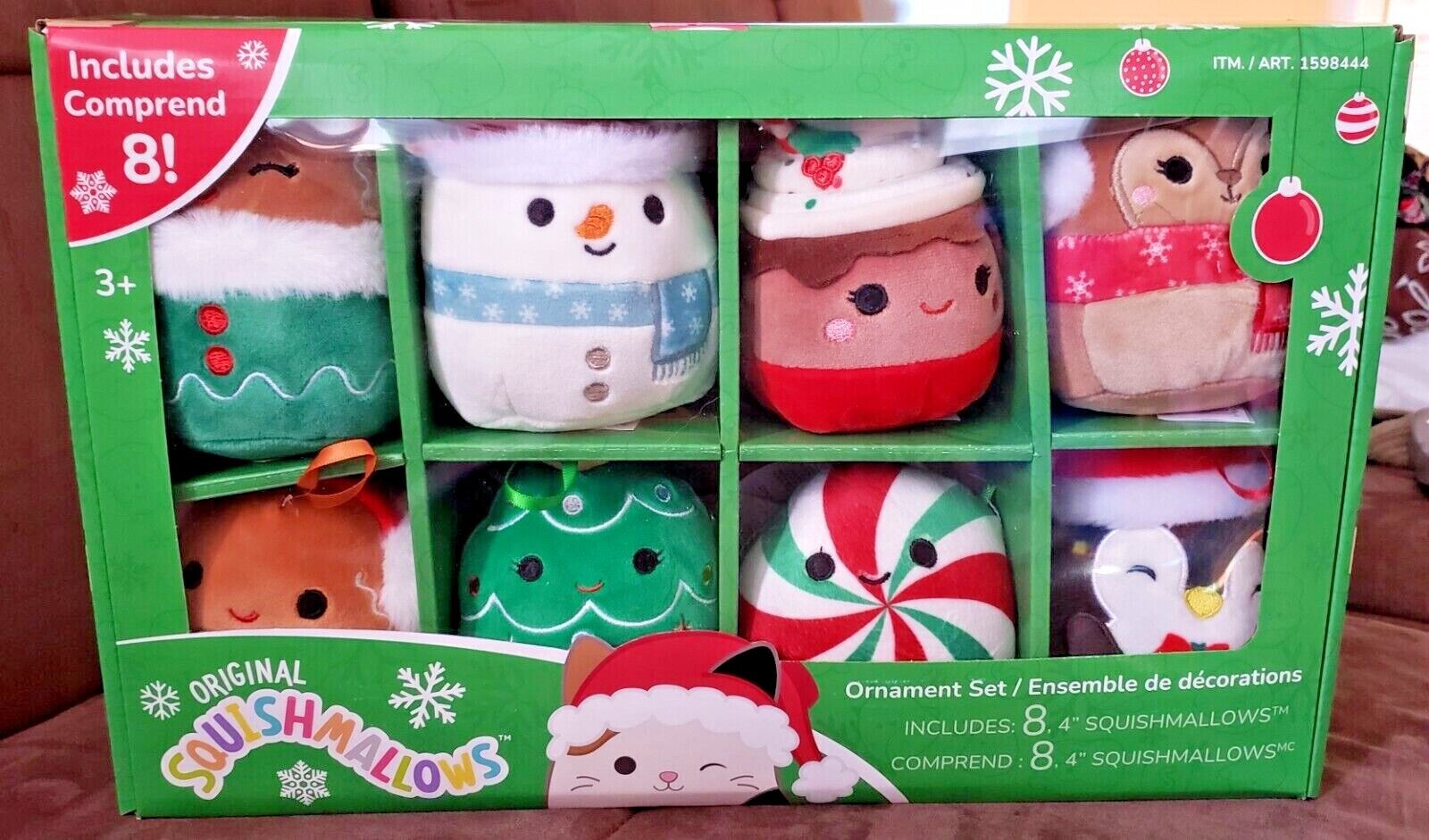 SQUISHMALLOWS CHRISTMAS 4” ORNAMENTS 8 PACK YOU PICK COLLECTION 2023 KELLYTOY 