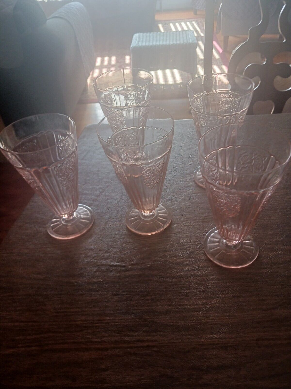 Vintage Hocking  Mayfair Ice Tea Pedestal Glasses