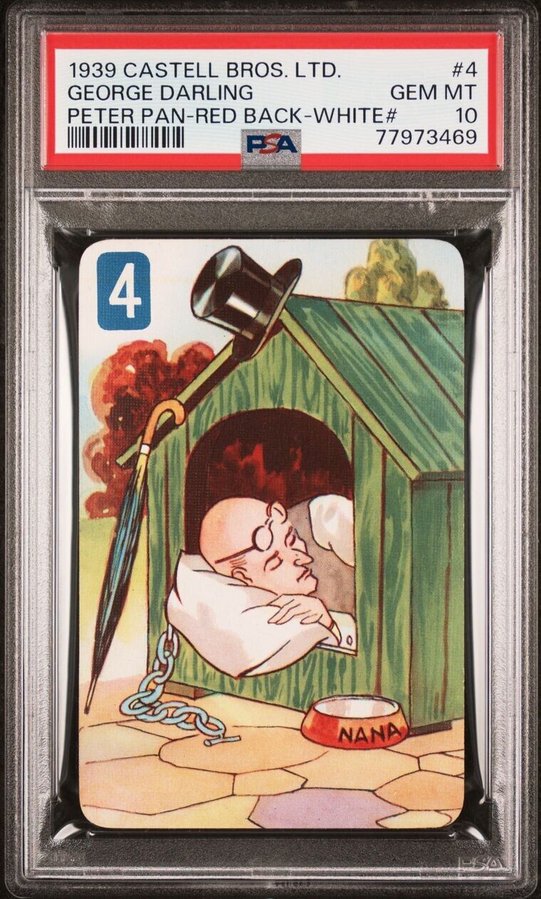 1939 CASTELL BROS. LTD. PETER PAN GEORGE DARLING RED PSA 10 GEM MINT POP 1
