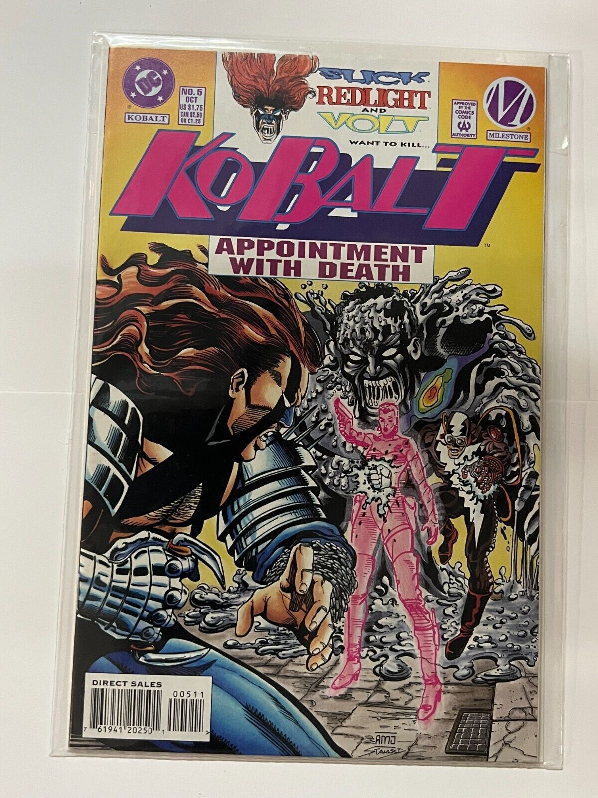 Kobalt #5 Suck Redlight & Volt Appointment Death 1994 DC Milestone Comics | Com