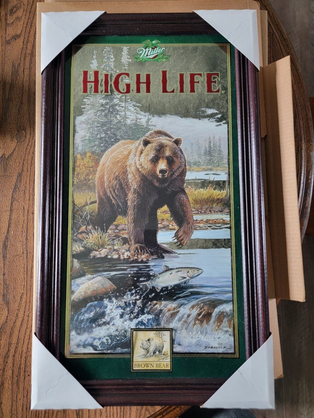 Miller High Life Beer Mirror Brown Bear