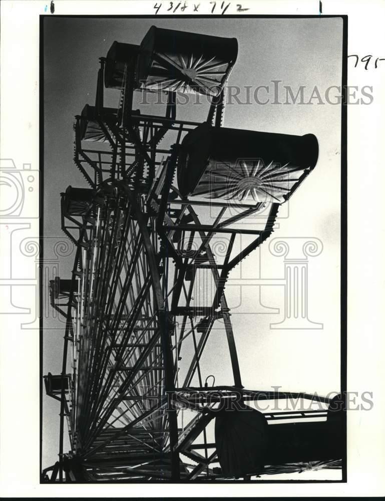 1980 Press Photo Empty Ferris Wheel at Pontchartrain Beach - nod01043