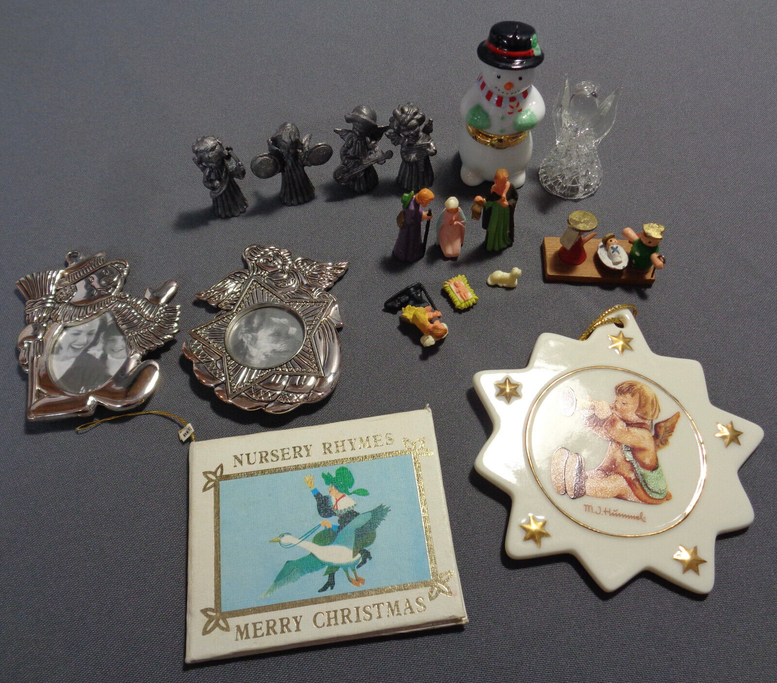 Vintage Christmas Lot Smalls Figurines Ornaments Hummel Gorham Hallmark Vernon +