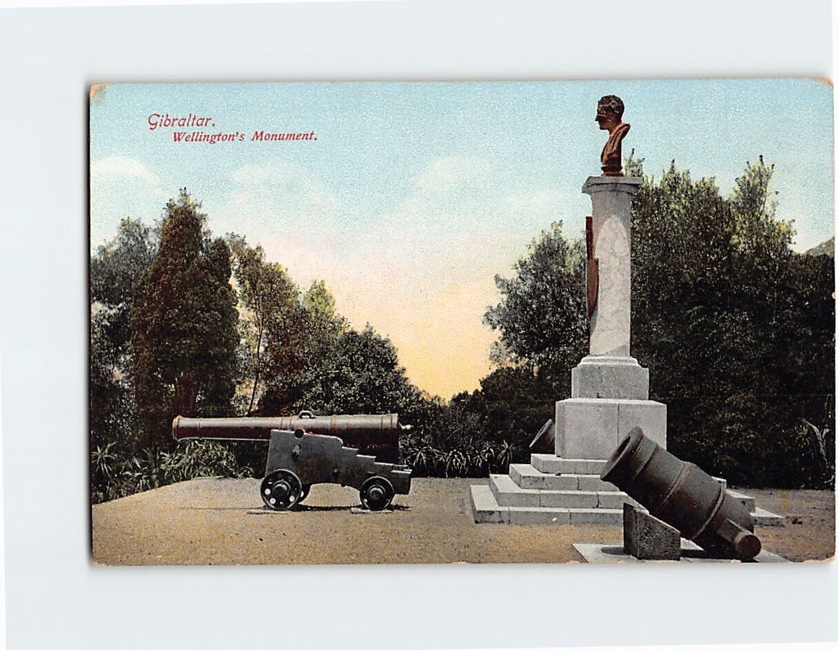 Postcard Wellington\'s Monument, Gibraltar