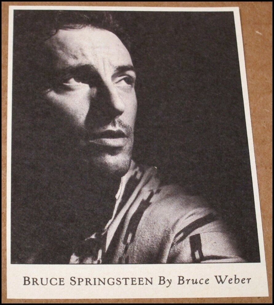 1989 Bruce Springsteen by Bruce Weber Rolling Stone Photo Clipping 1987