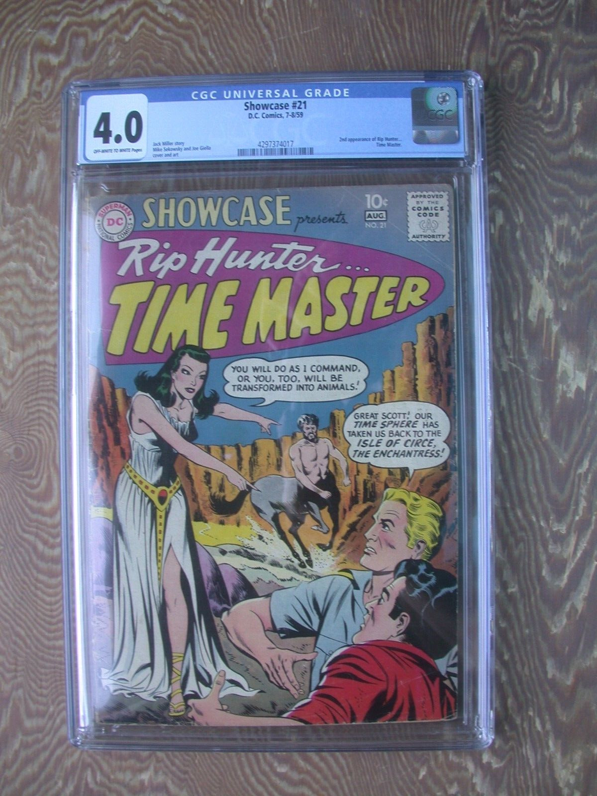 Showcase  #21   CGC 4.0   2nd appearance Rip Hunter Time Master  1959