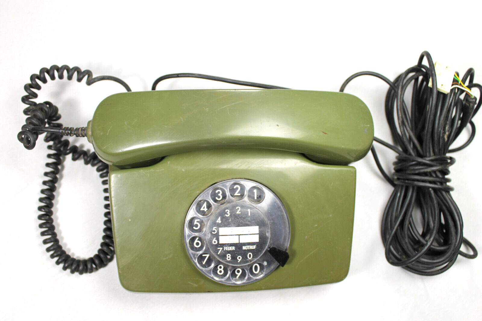 Siemens Vintage Rotary Phone 1980s Green Retro Desk Telephone FetAp 791-1