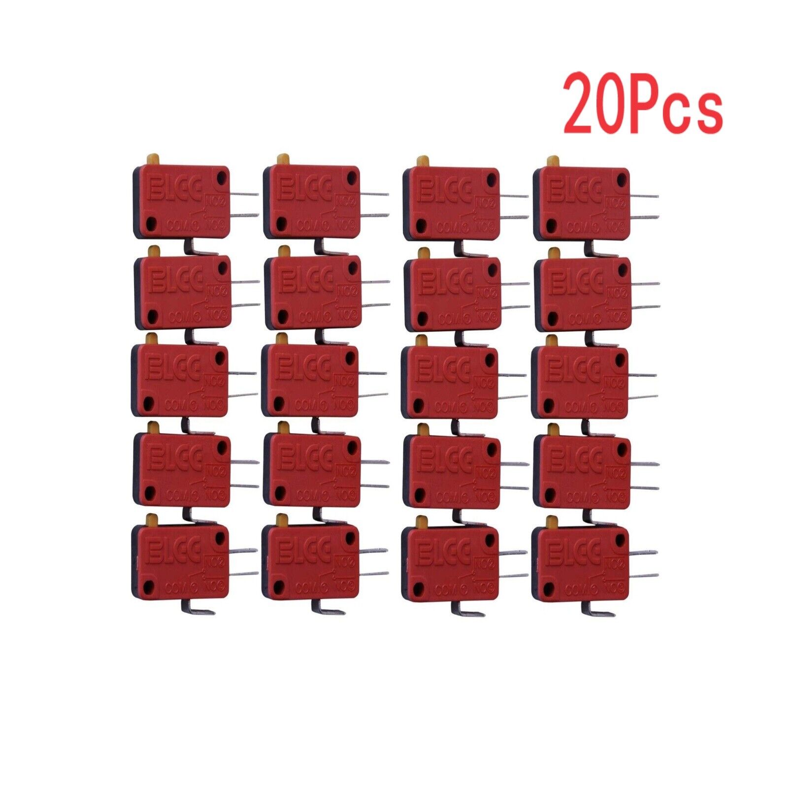 10/20Pack Red New 3 Pin Microswitch Push Button For Arcade Mame Jamma Games B