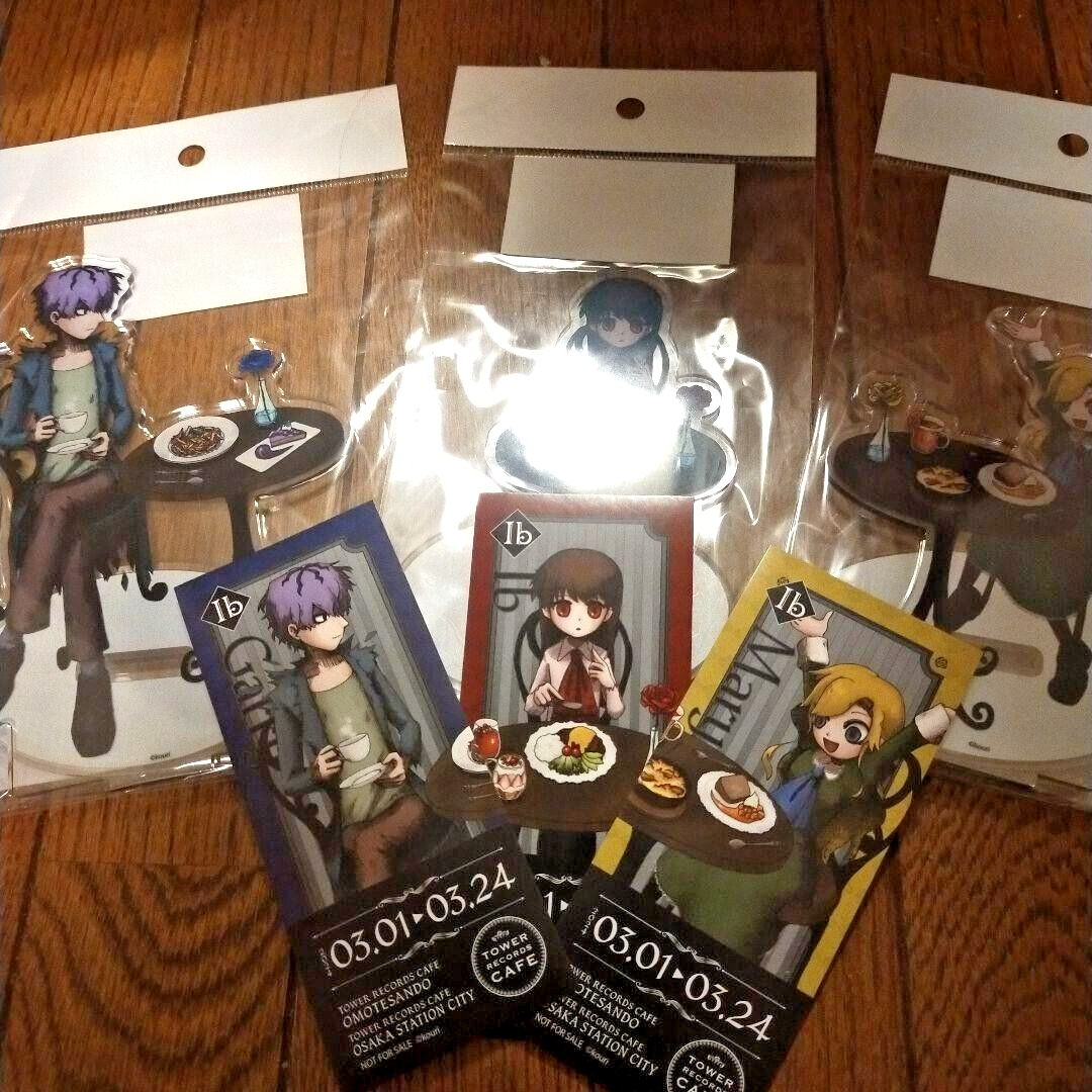 Ib Tower Records Cafe Limited 2024 Acrylic Stand Figure & Bonus stickers Set NEW