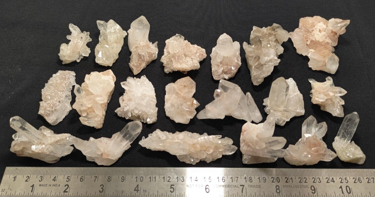 beautiful lot of white himalayan quartz crystal natural minerals stones 295