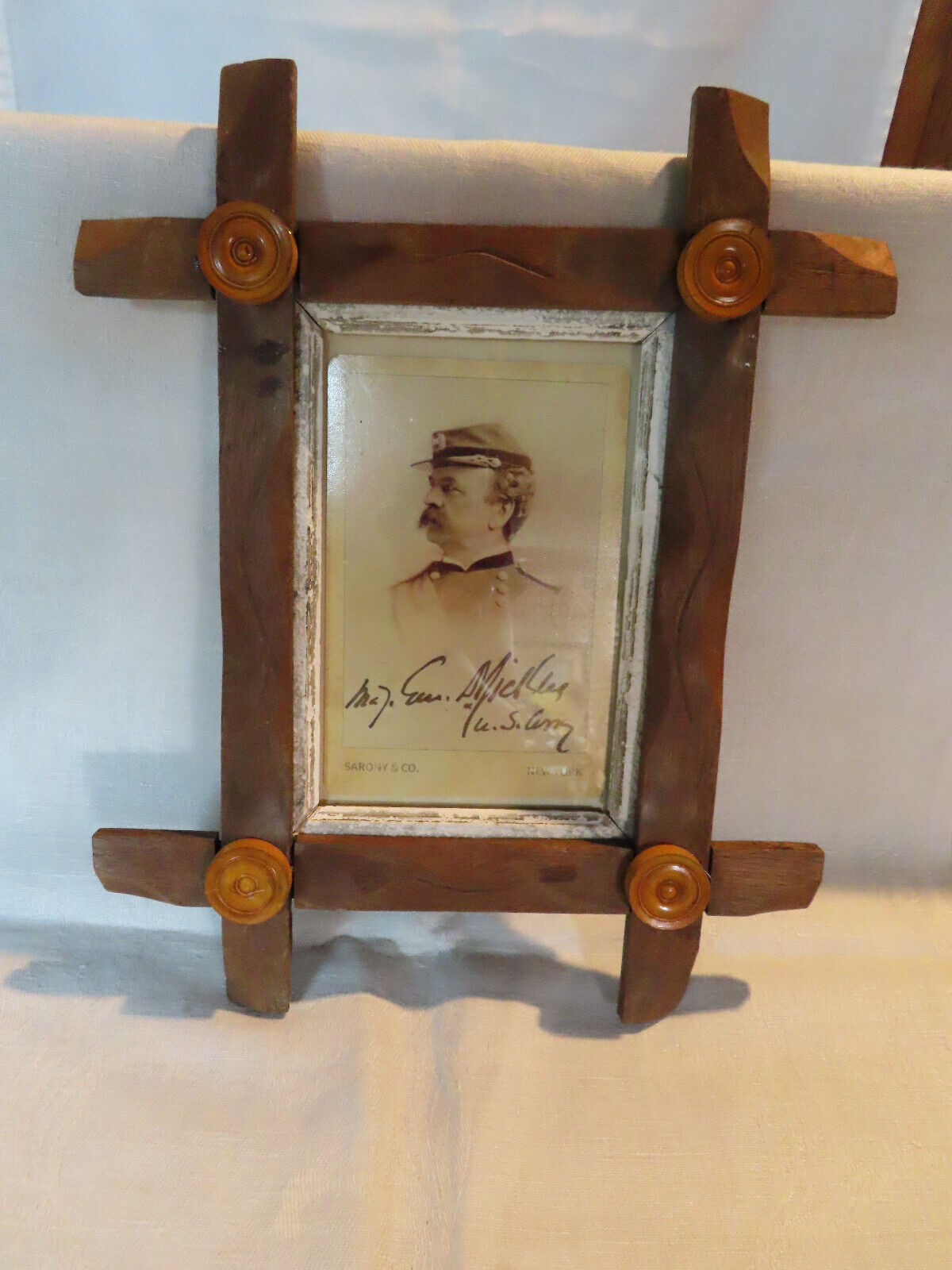 General Dan Sickles Civil War framed CDV RP cabinet card photo reproducton print