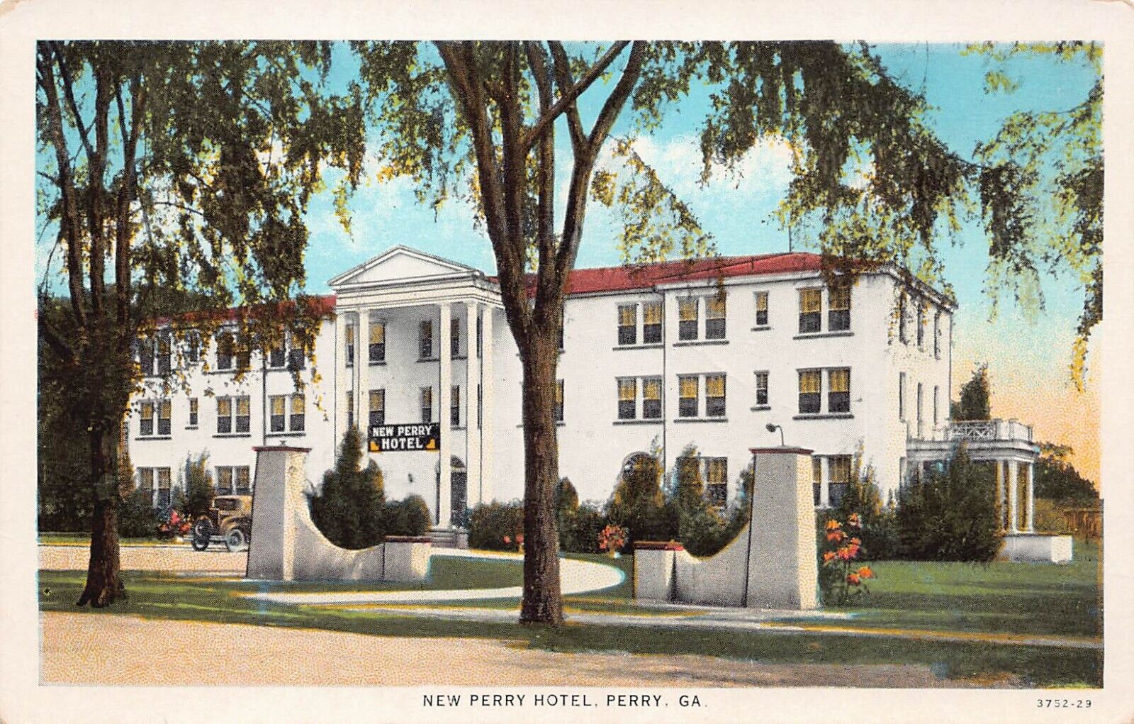 Perry GA Georgia Historic New Hotel Main Street Closed 2014 Vtg Postcard B59