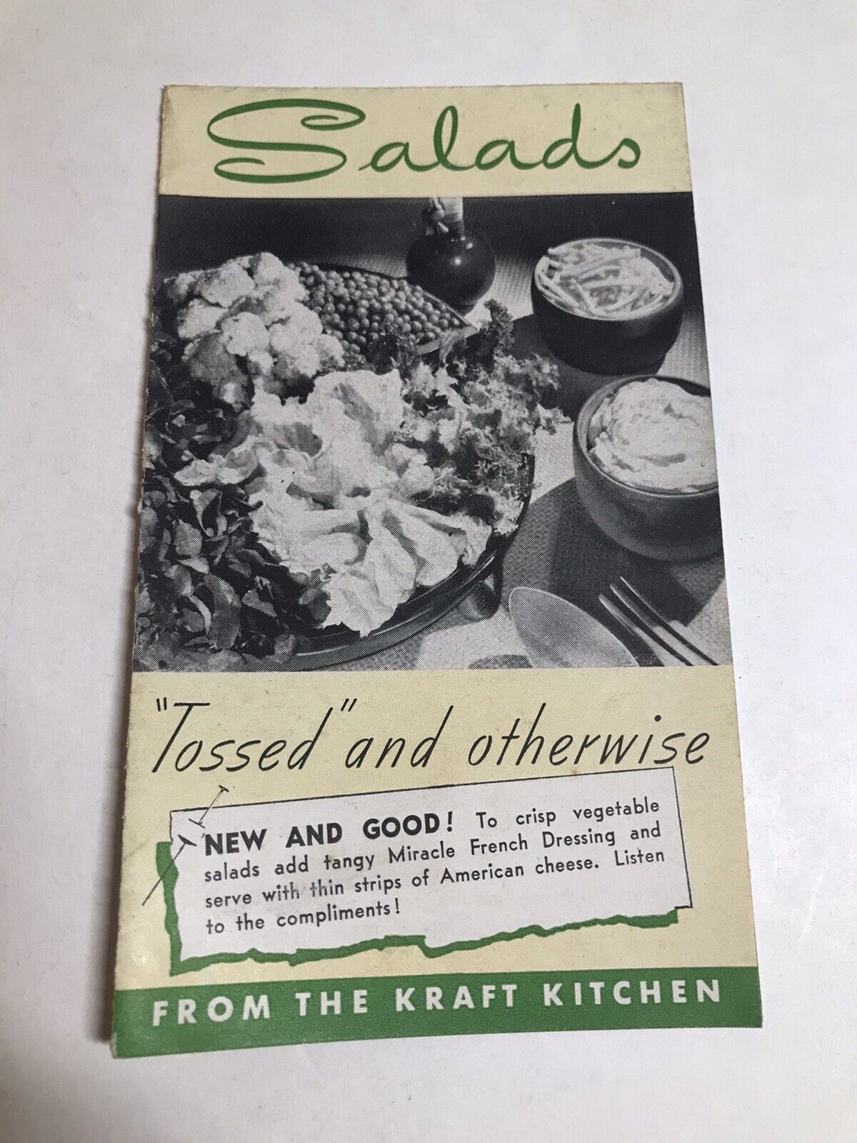 Vtg 1950s Salads Tossed & Otherwise French Dressing Kraft Kitchen Pamphlet Guide