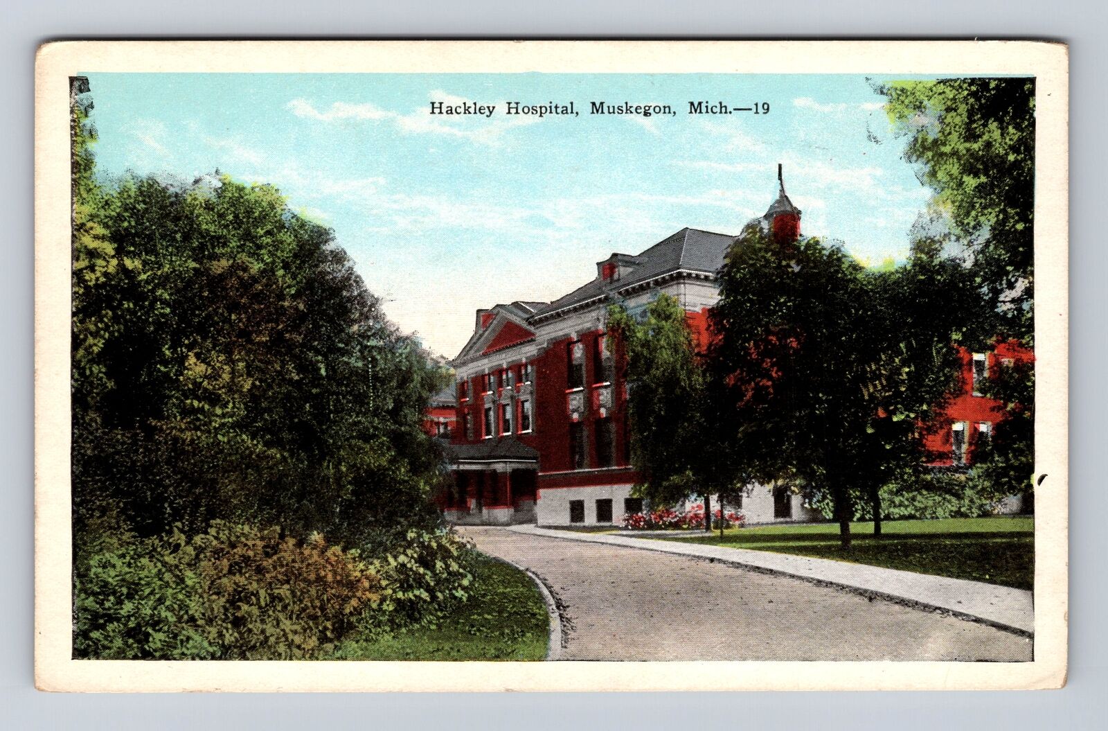 Muskegon MI-Michigan, Hackley Hospital, Antique Vintage Souvenir Postcard