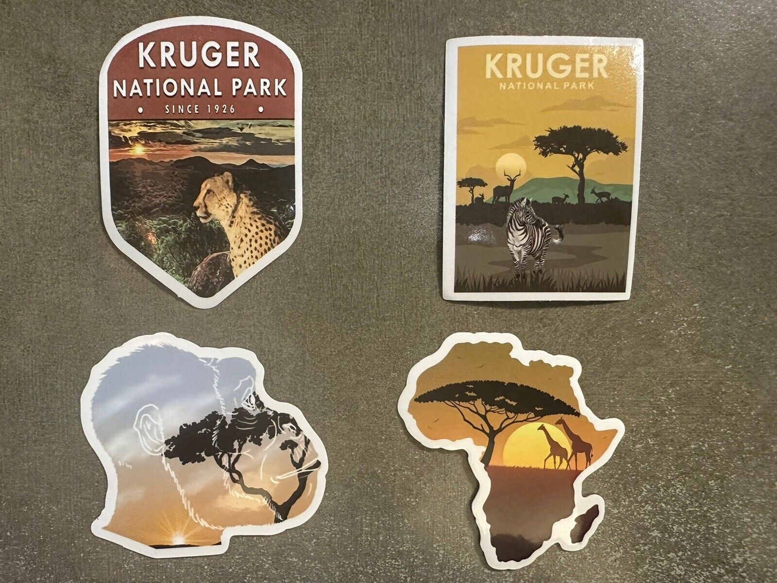 Kruger National Park Sticker Decal Set Of 4