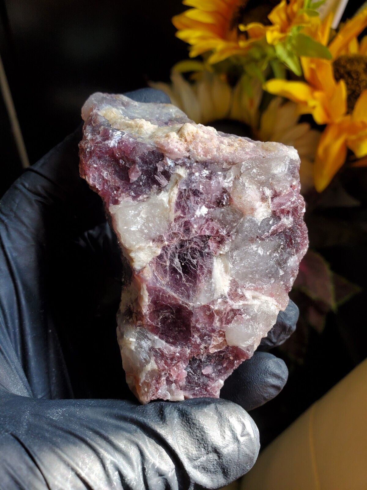 194g NATURAL Unicorn Stone Specimen lepidolite tourmaline QUARTZ CRYSTAL HEALING