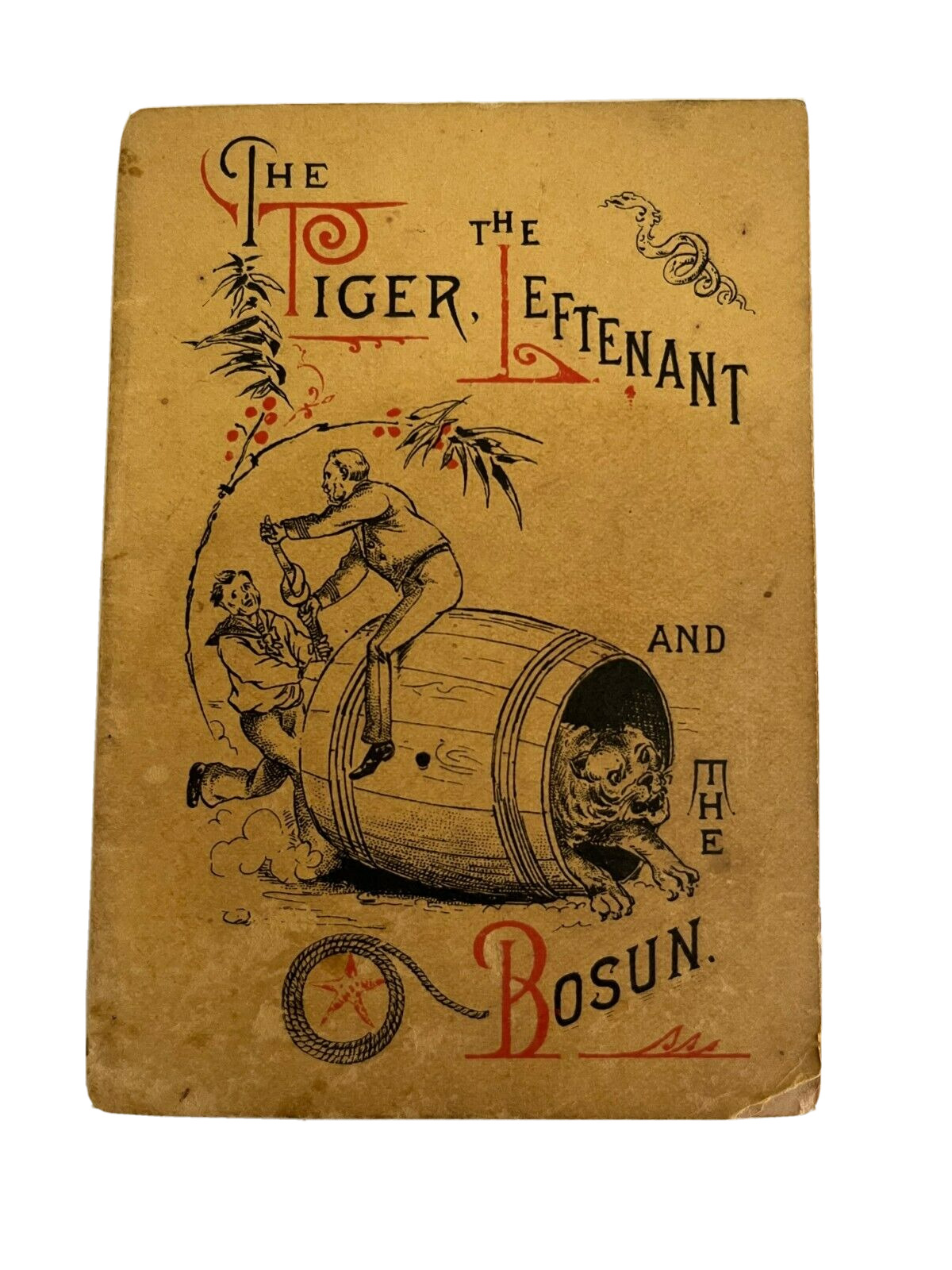 1886 ~ PRUDENTIAL INSURANCE antique ad comic book TIGER THE LEFTENANT & BOSUN