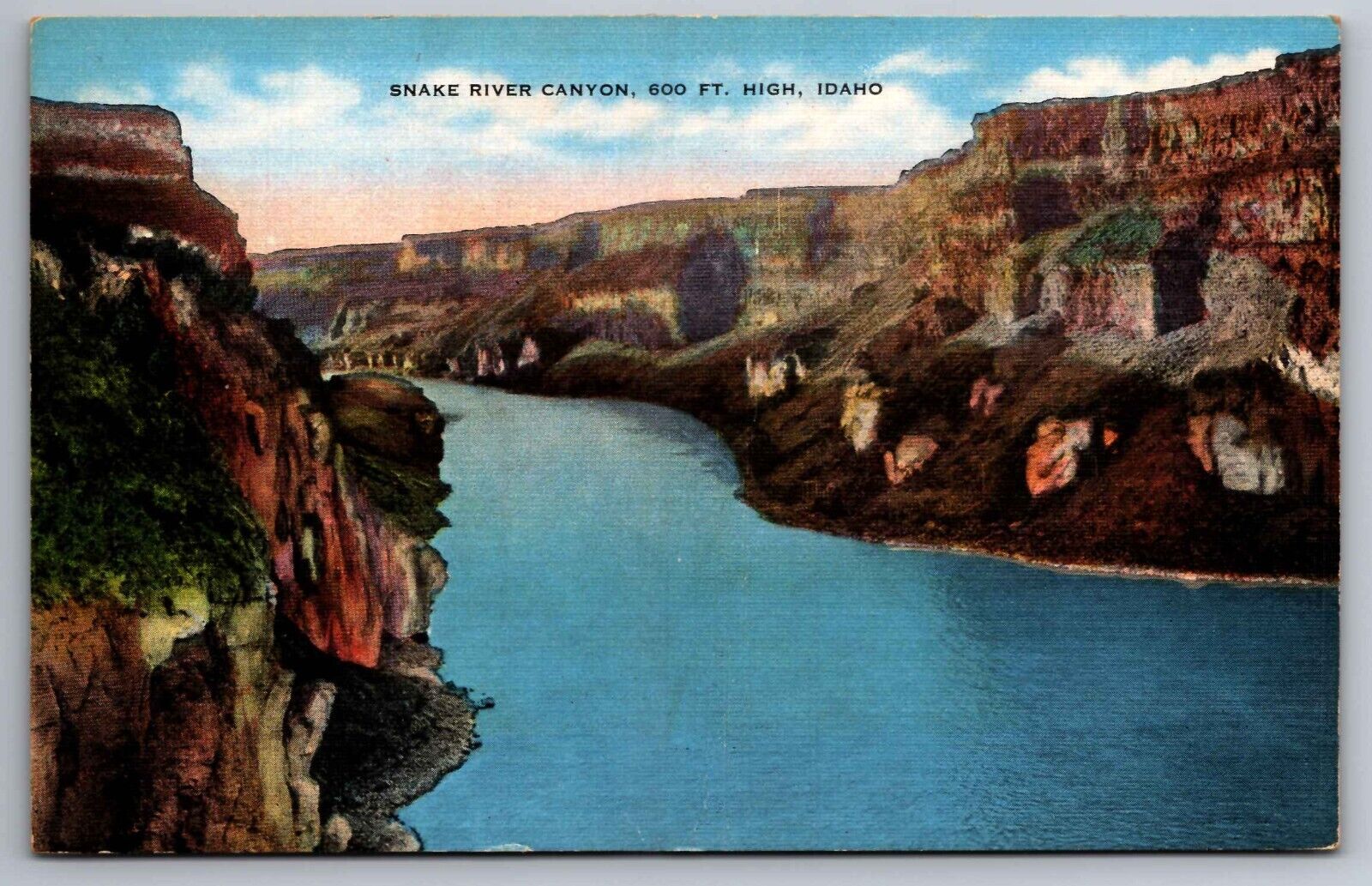 Postcard Snake River Canyon near Twin Falls Idaho   F 16