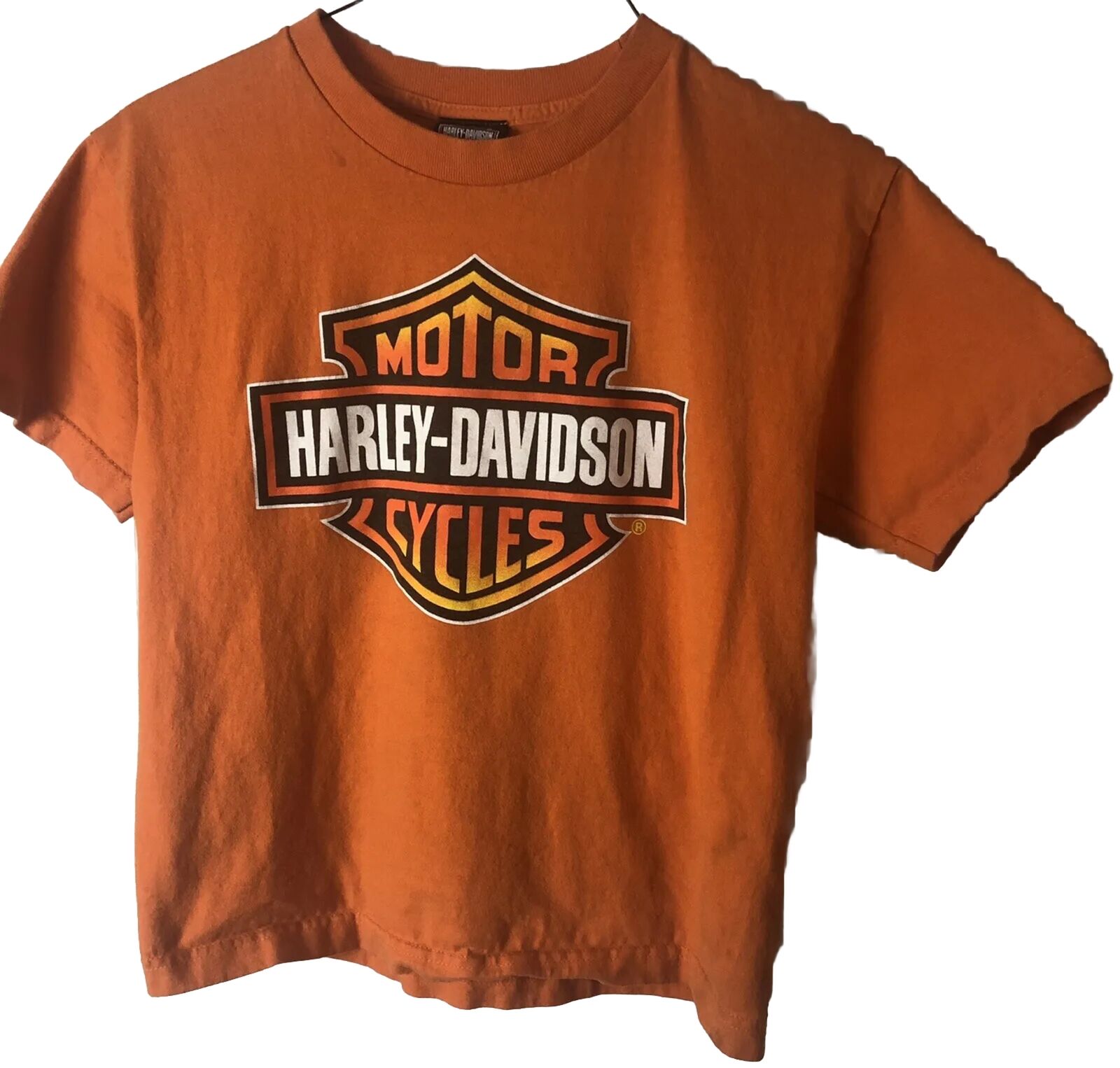 Harley-Davidson Youth T Shirt Large Orange With Logo