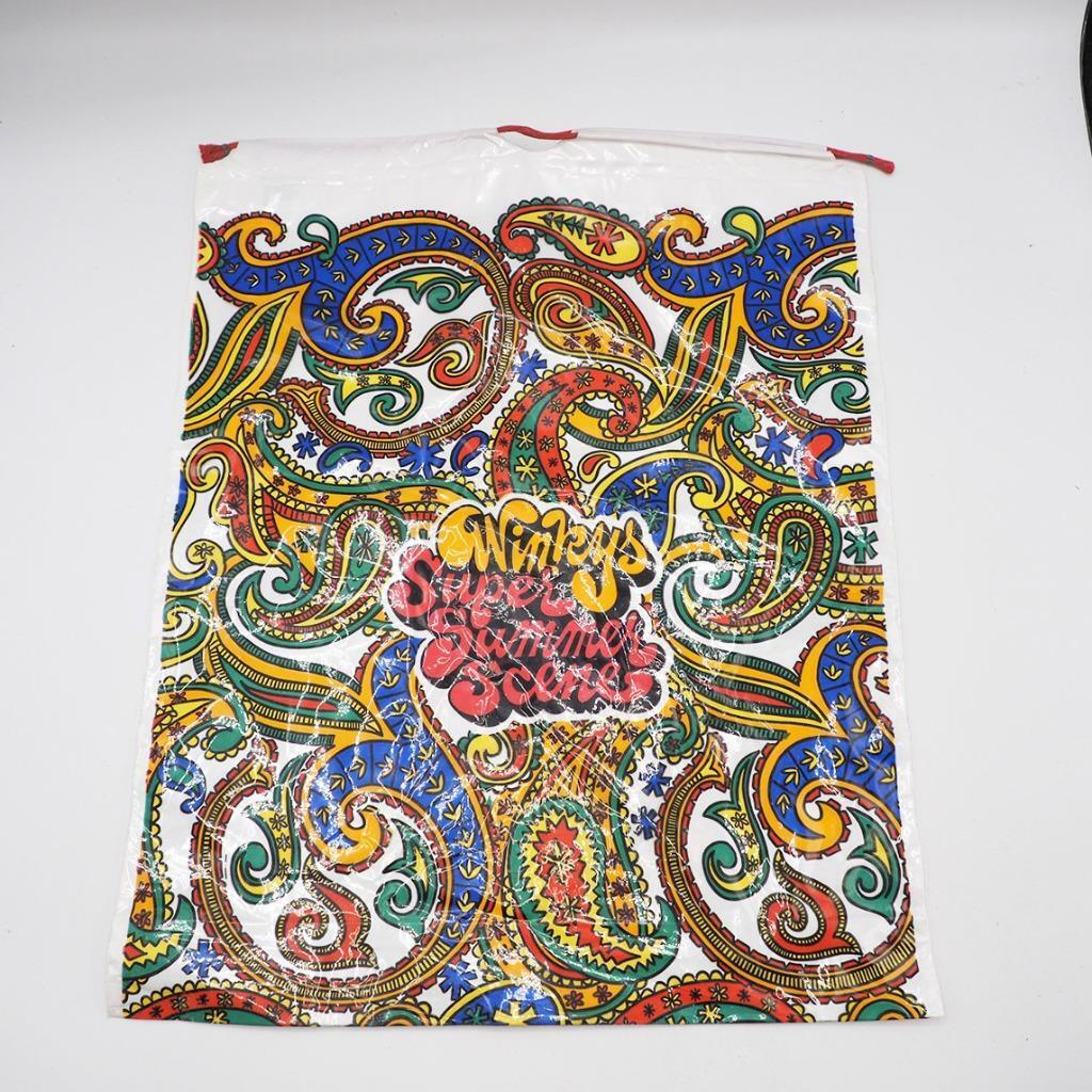 Winkys Super Summer Scene Paisley Shopping Bag Pittsburgh Fast Food 1970's