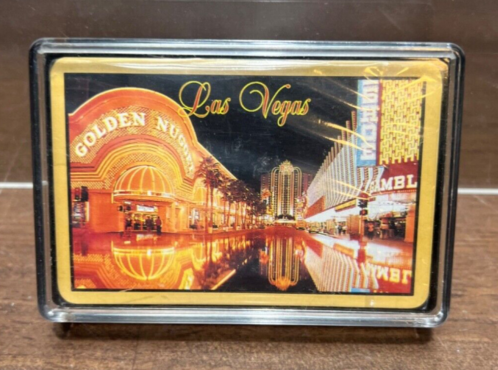 NOS New Vtg Las Vegas Playing Card Golden Nugget  Sealed Deck Hong Kong