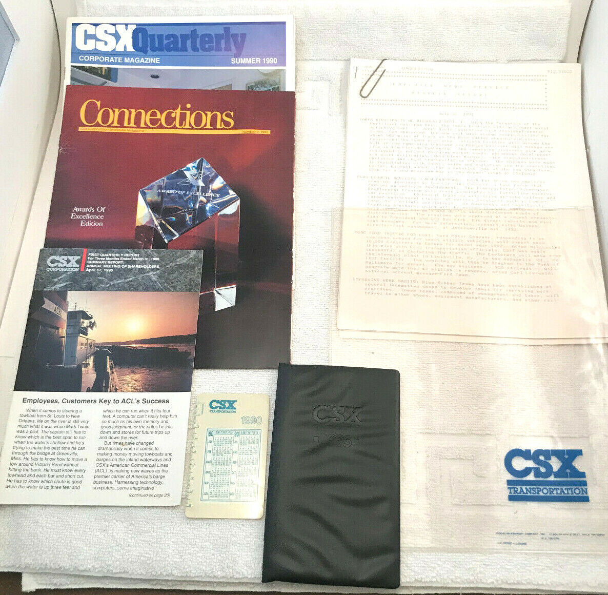 1990s CSX Transportation Railroad Collectible Employee Magazine Report Calendar 