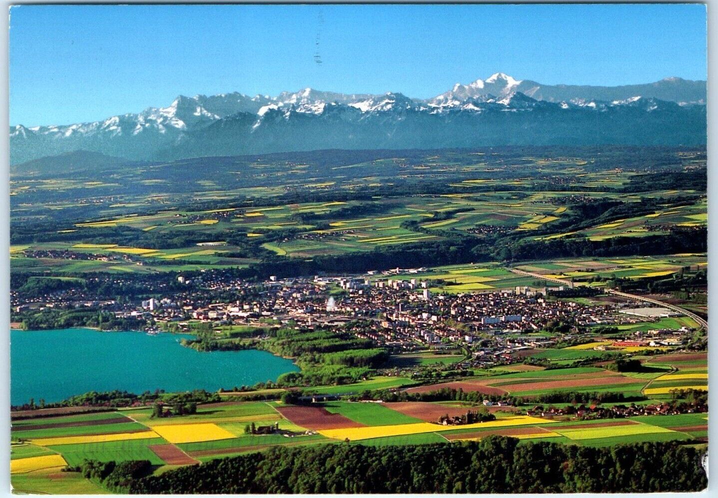View of Mauborget with the Dents-du-Midi and Mont Blanc - Switzerland