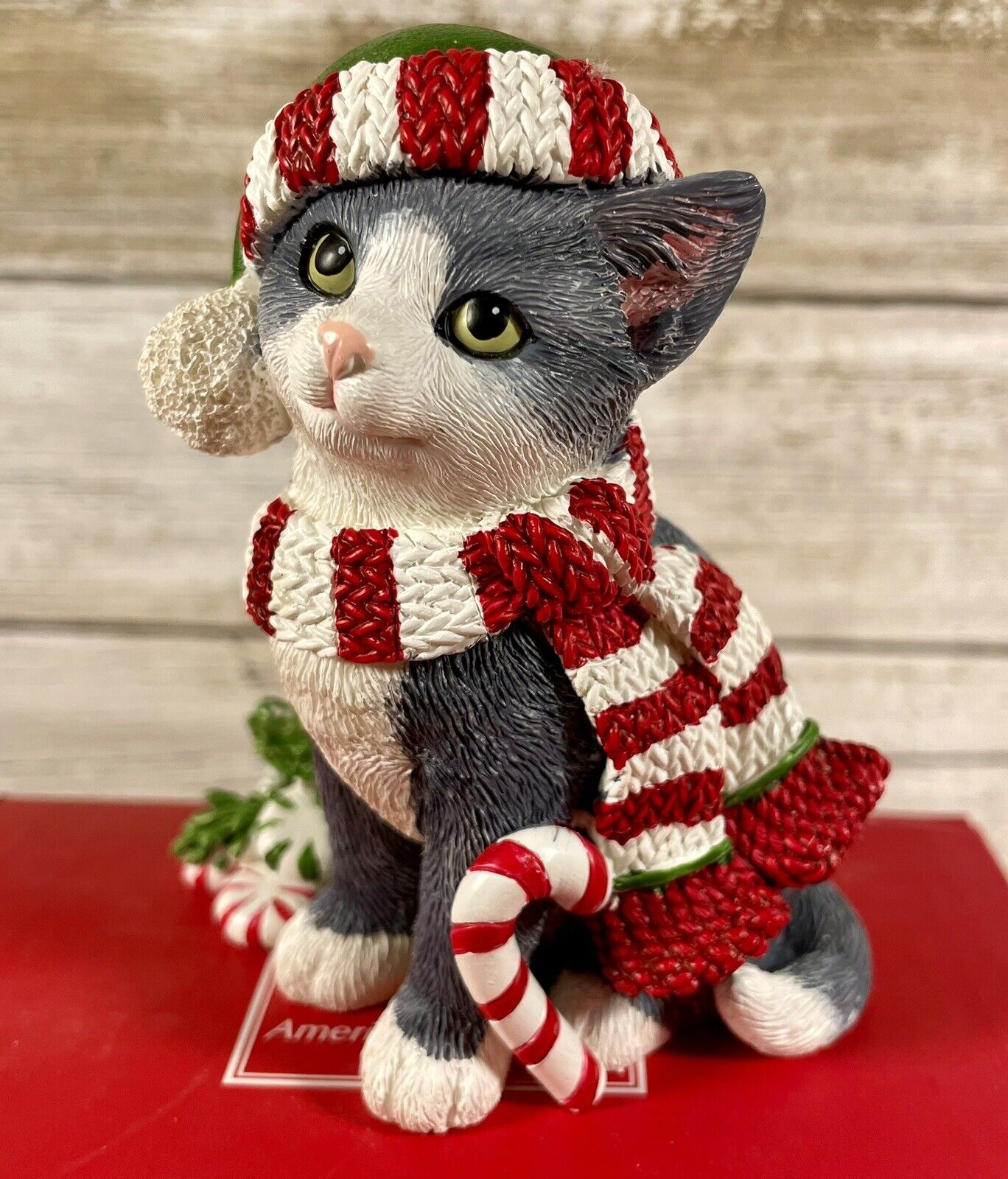 LENOX Cozy Kitty Cat Figurine Christmas Cat Collection Holiday 2017 COA New