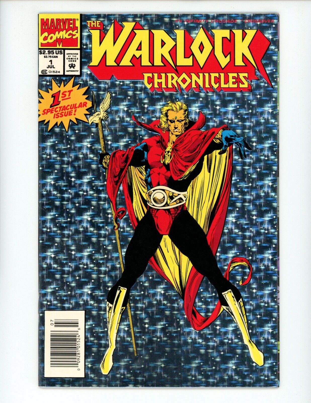 Warlock Chronicles #1 Comic Book 1993 VF/NM Marvel Adam Newsstand Foil