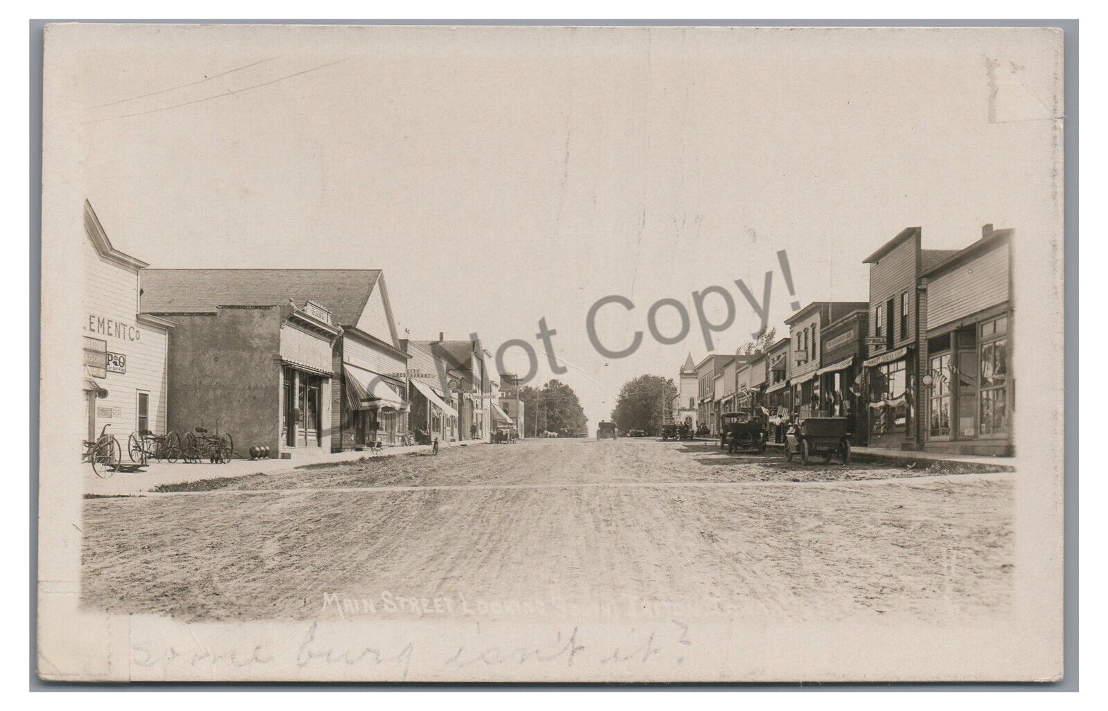 RPPC Main Street looking South IRETON IA Iowa Vintage Real Photo Postcard