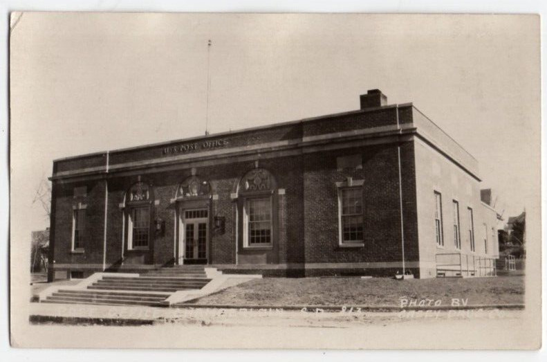 Post Office Chamberlain South Dakota RPPC