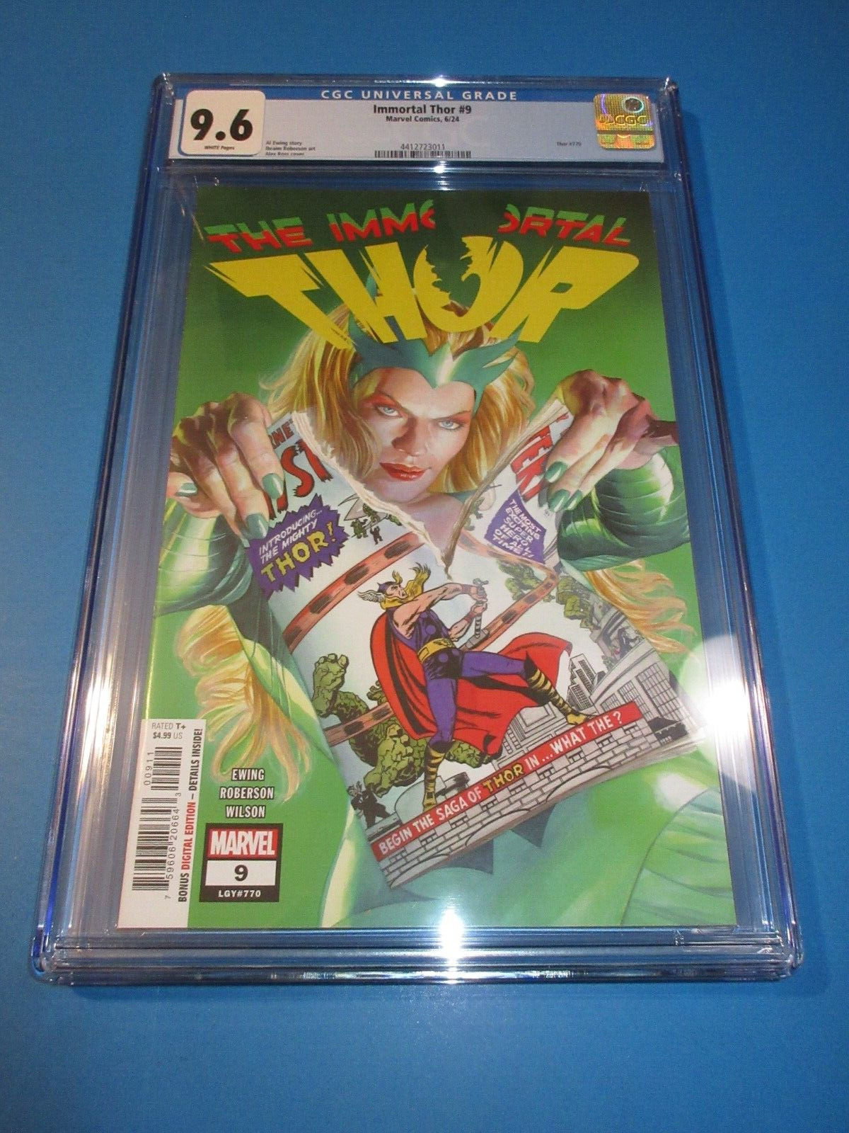 Immortal Thor #9 Great Alex Ross Cover CGC 9.6 NM+ Gorgeous Gem Wow