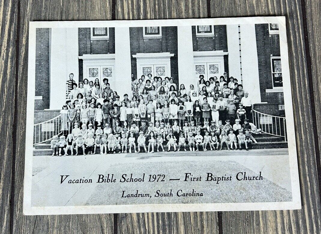 Vintage 1972 Vacation Bible School First Baptist Church Landrum South Carolina 