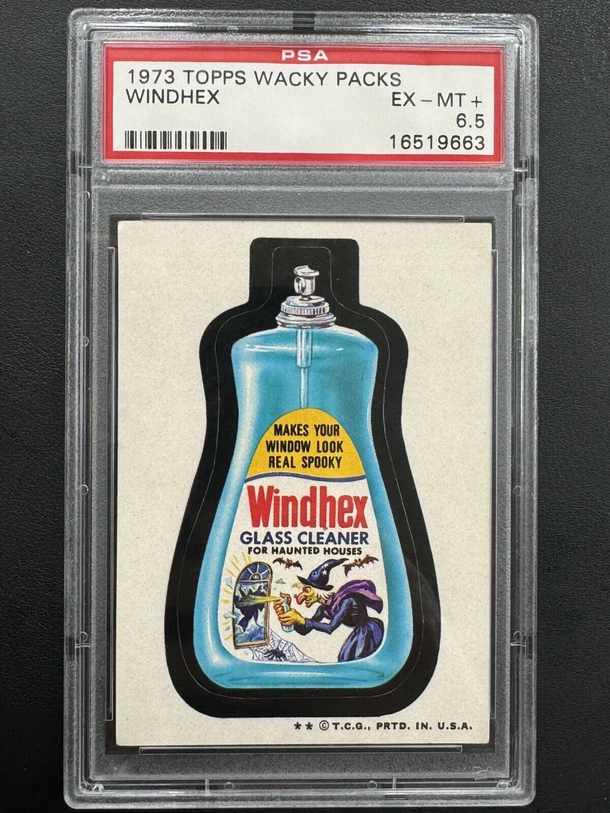 1973 Topps Wacky Packages, Series 4 WINDHEX, PSA 6.5 EX-MT+