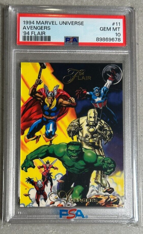 1994 Flair Marvel Universe Avengers # 11 PSA 10 Newly Graded 