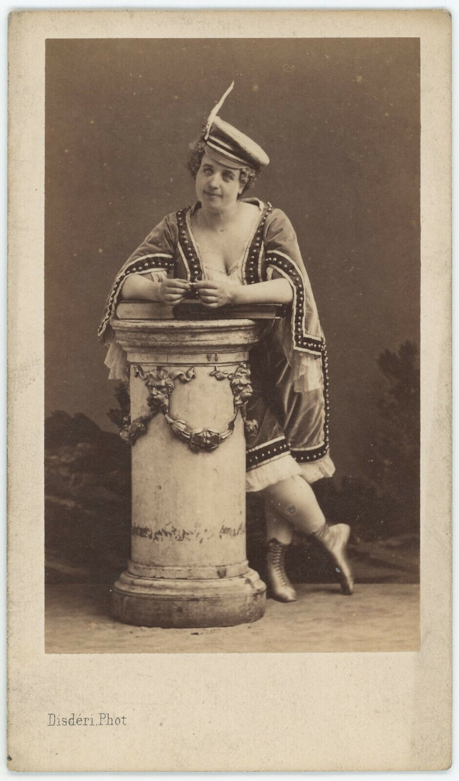 CDV circa 1865. Désirée Larue dit Lovely, actress by Disdéri in Paris. Actress.