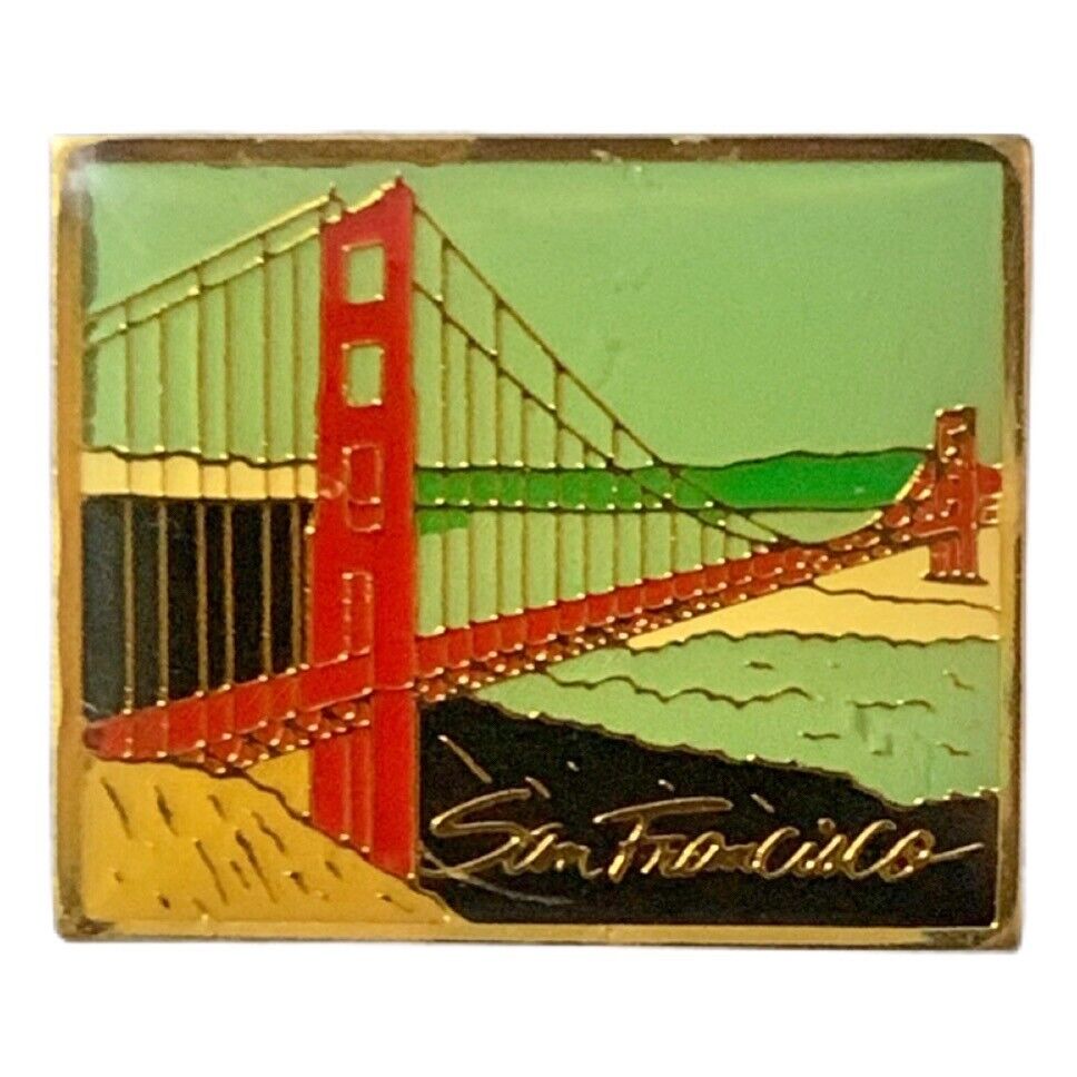 Vintage San Francisco Golden Gate Bridge Scenic Travel Souvenir Pin