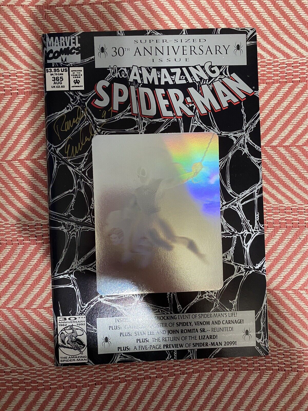 Amazing Spider-Man #365 NM Signed By Randy Emberlin 1st Spider Man 2099