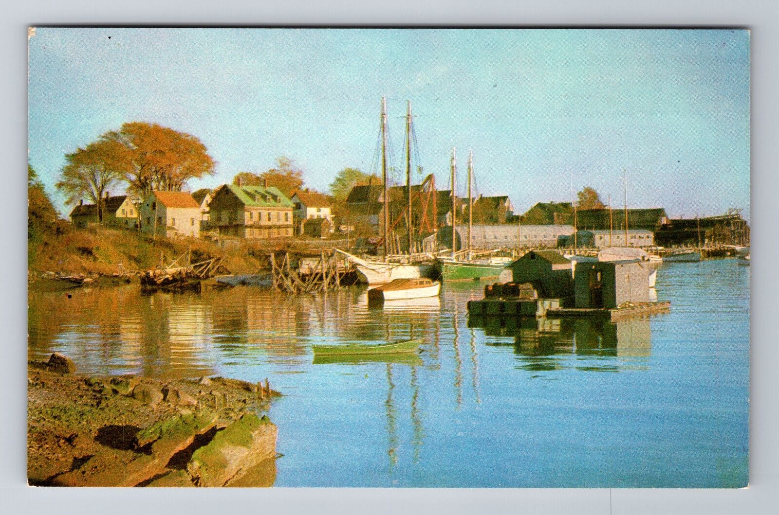 Camden ME-Maine, Scenic View of Camden, Antique Vintage Souvenir Postcard