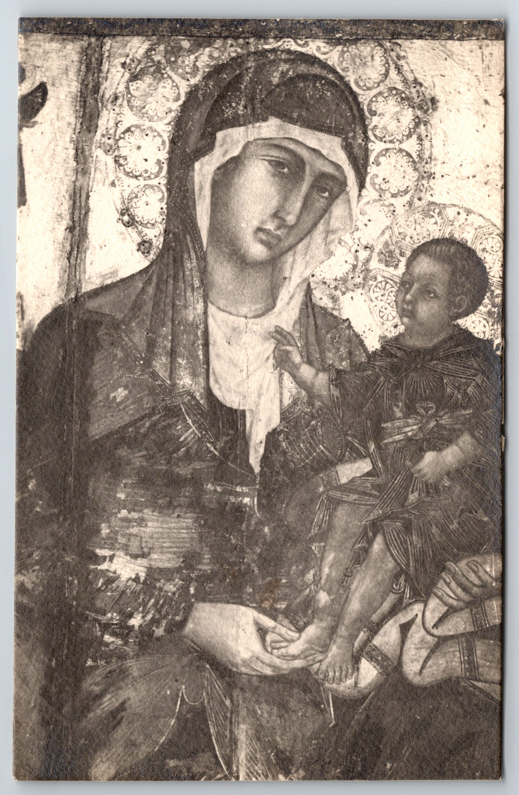 c1950s Depiction of the Virgin Mary Art Vintage Postcard