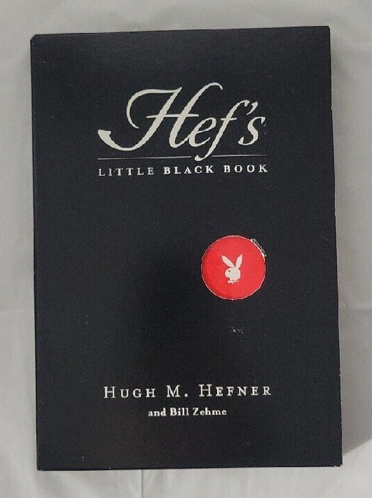 Hugh Hefner Signed Book Hef's Little Black Book Slipcase sent to Playboy Mansion