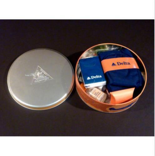 NIP VTG DELTA AIRLINES x L\'Occitane Travel Tin Accessories SEALED Flight Gift