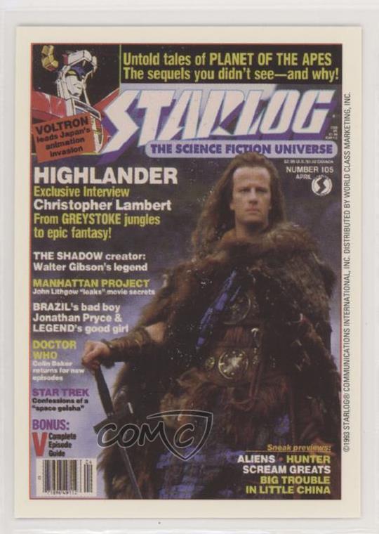 1993 Starlog Magazine Starlog #105 (Highlander) #98 00qc