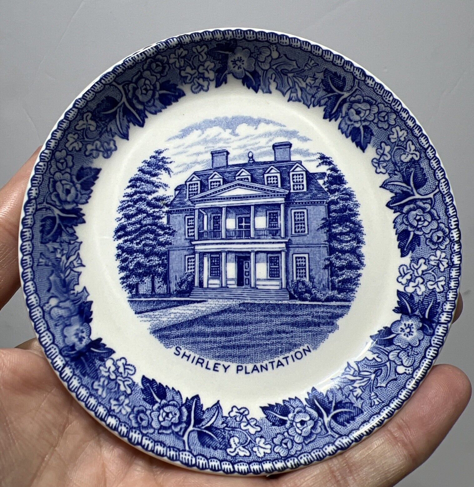 Shirley Plantation Virginia Collector Souvenir Plate Mini Size Made In England